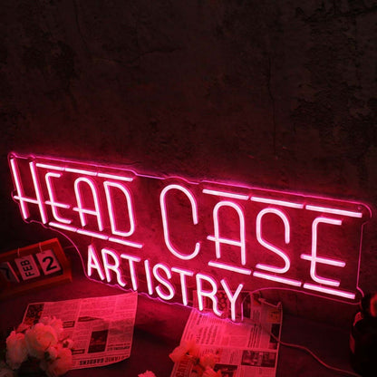 Head Case Artistry Red Led Neon Sign - Shineneon