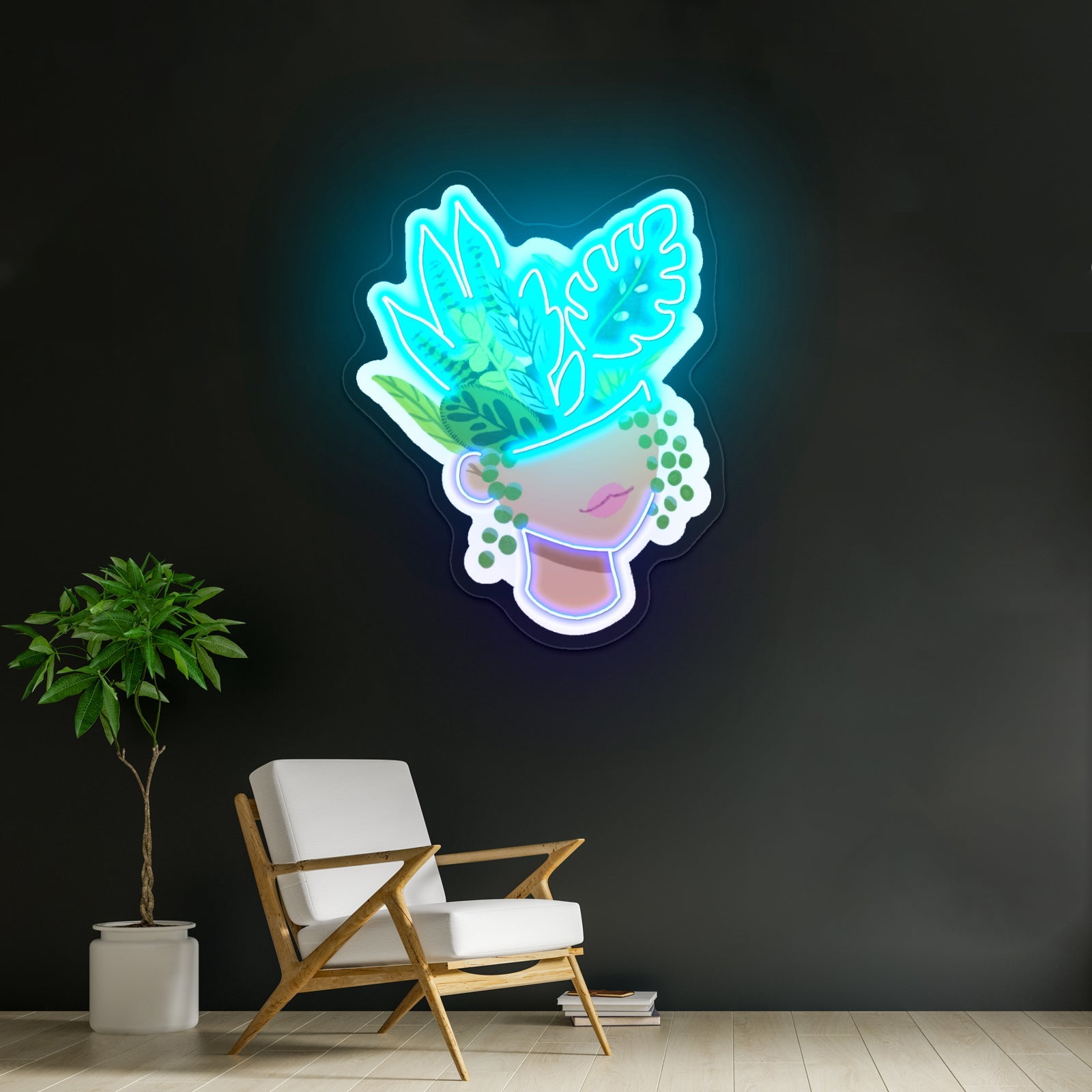 Head Planter Pot Personalized Light Up Sign - Shineneon