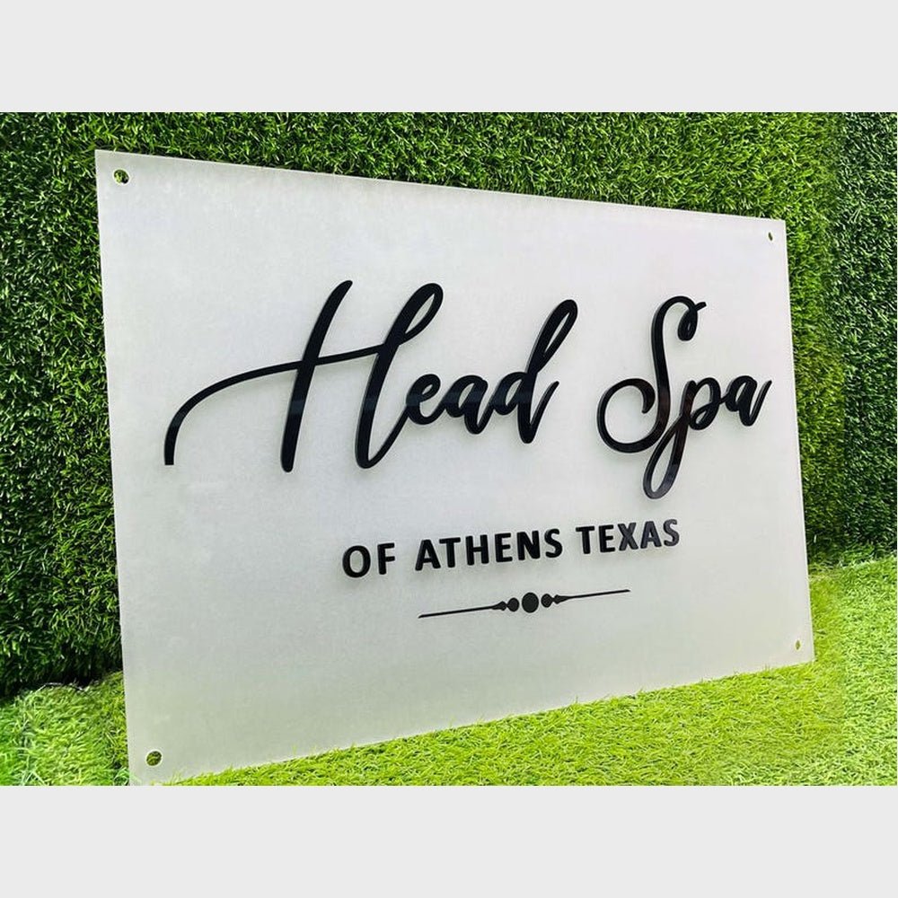 Head Spa Of Athens Texas Acrylic Business Logo Sign - Shineneon