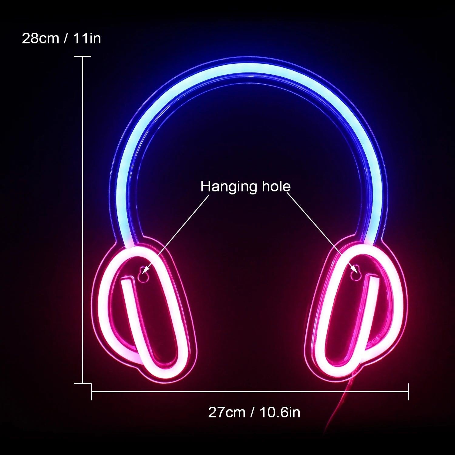 Headphone Blue Pink Led Neon Sign For Home Bar Cafe Decor - Shineneon