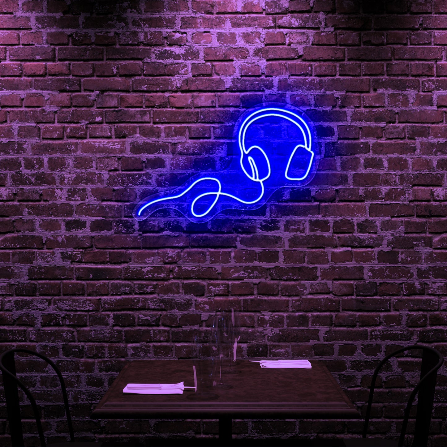 Headphone Neon Sign Wall Art Neon Sign For Sale