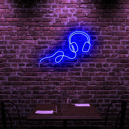 Headphone Neon Sign Wall Art Neon Sign For Sale