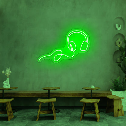 Headphone Neon Sign Wall Art Neon Sign For Sale