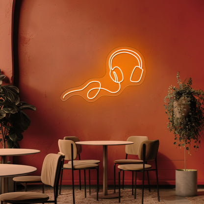 Headphone Neon Sign Wall Art Neon Sign For Sale