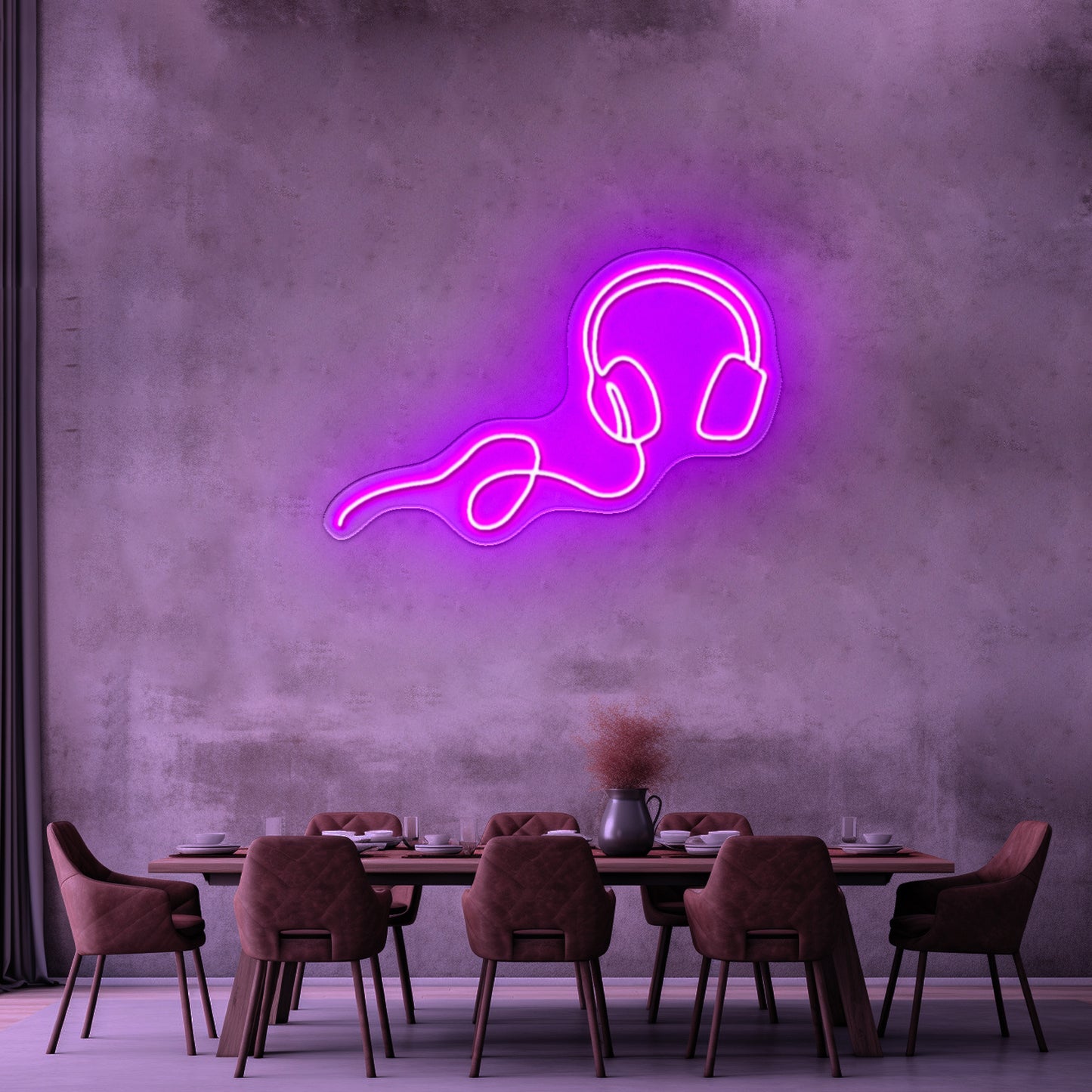 Headphone Neon Sign Wall Art Neon Sign For Sale