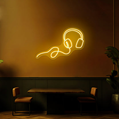 Headphone Neon Sign Wall Art Neon Sign For Sale