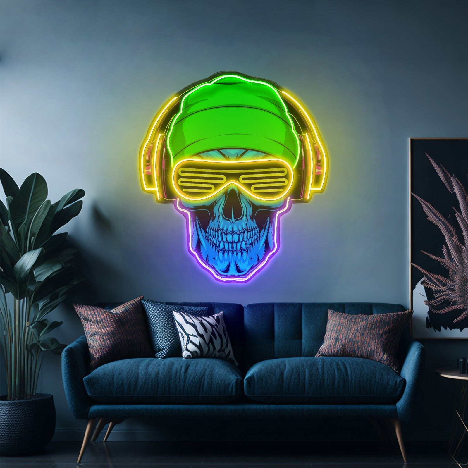 Headphone Skull Led Neon Sign Light Custom Led Signs - Shineneon