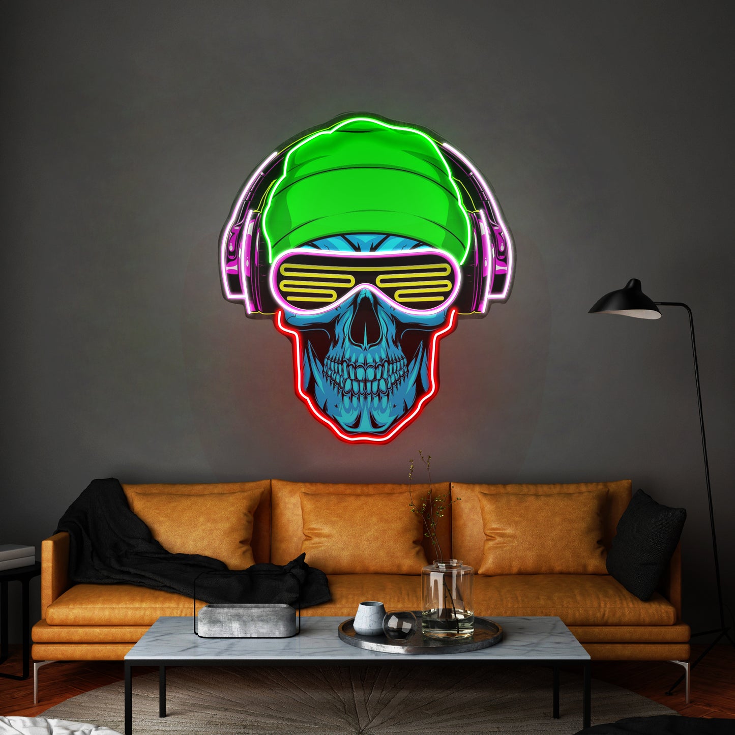 Headphone Skull Led Neon Sign Light Custom Led Signs