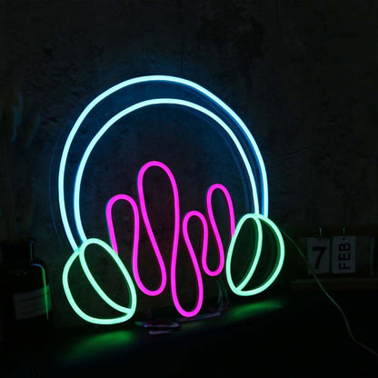 Headphone With Music Led Neon Sign | Shineneon