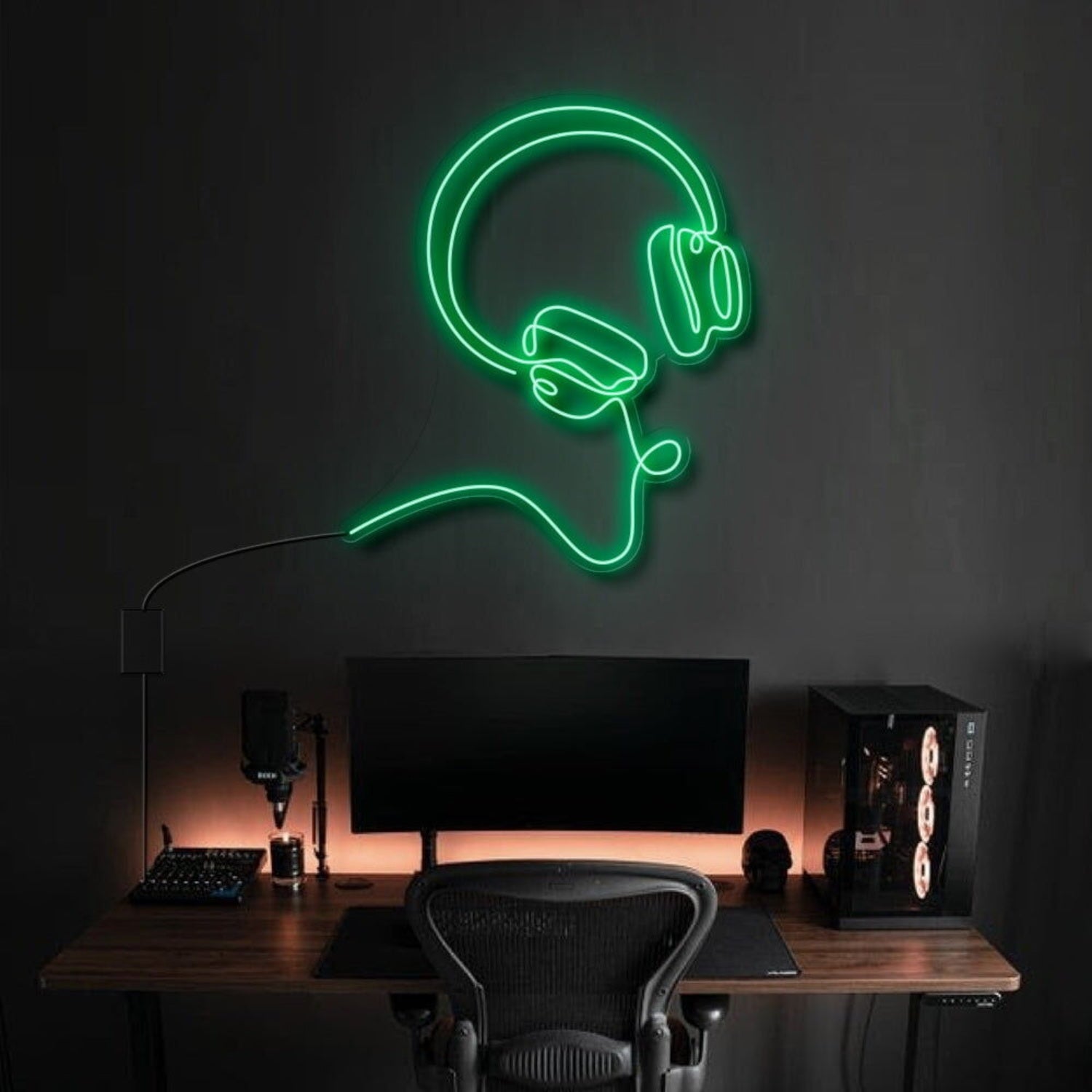 Headphones Line Art Bose Style Led Neon Sign | Shineneon