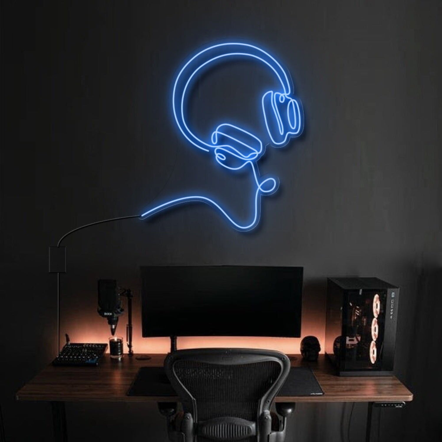 Headphones Line Art Bose Style Led Neon Sign | Shineneon