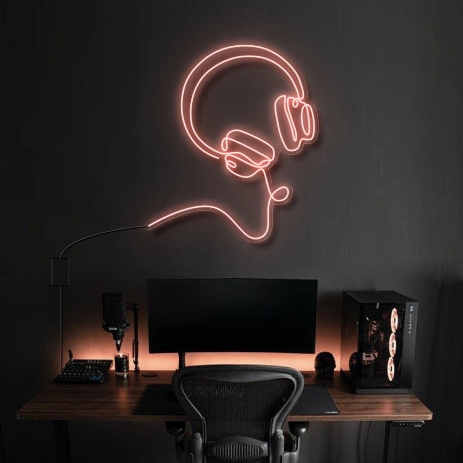 Headphones Line Art Bose Style Led Neon Sign | Shineneon