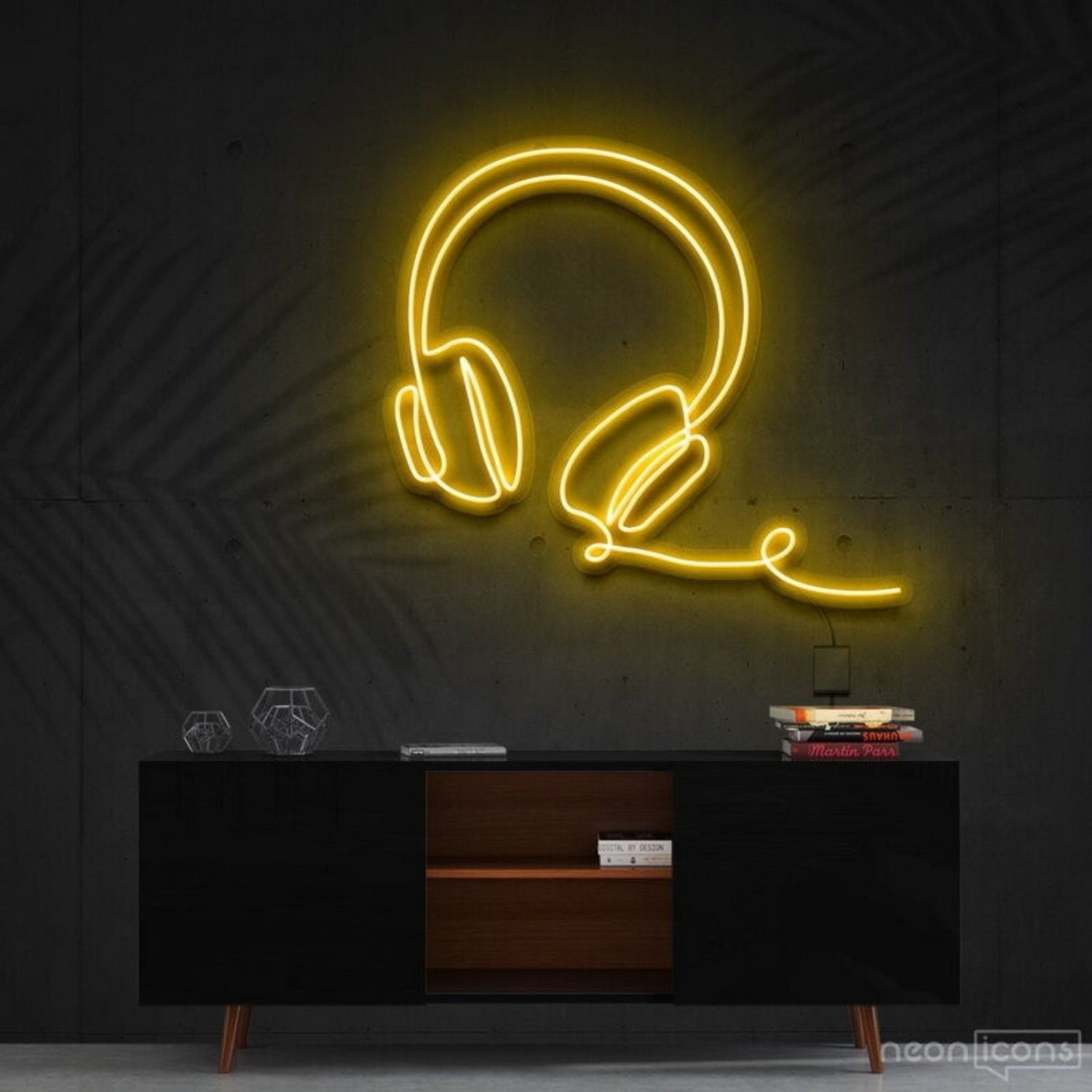 Headphones Line Art Led Neon Sign For Music Studios And Game Rooms | Shineneon