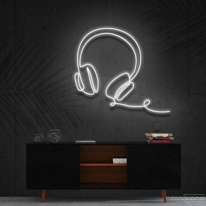 Headphones Line Art Led Neon Sign For Music Studios And Game Rooms | Shineneon