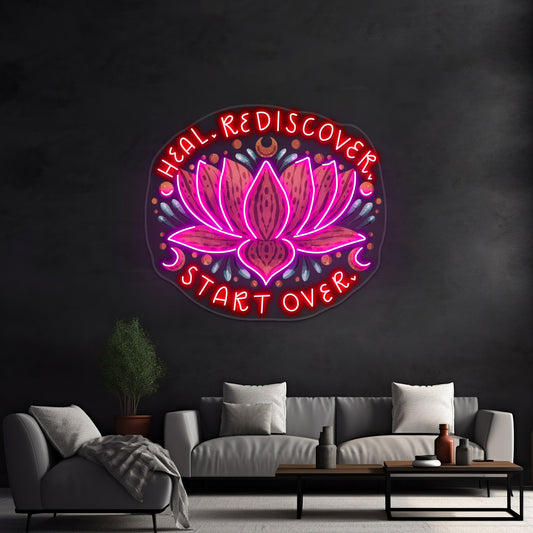 Heal Rediscover Start Over Cheap Custom Neon Signs