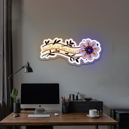 Healing Is Not Linear Light Up Signs For Room - Shineneon