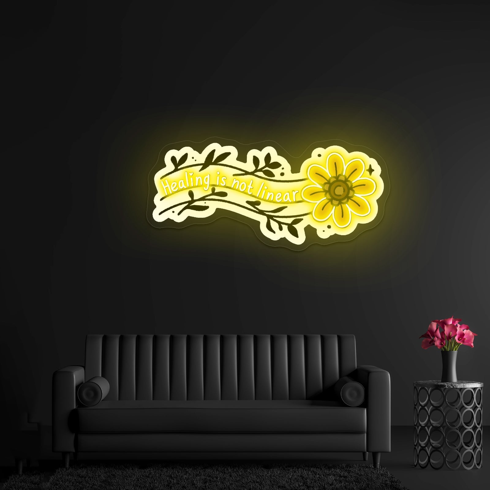 Healing Is Not Linear Light Up Signs For Room - Shineneon