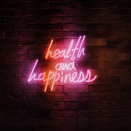 Health And Happiness Wall Decor LED Neon Sign - 01 Original Product Image