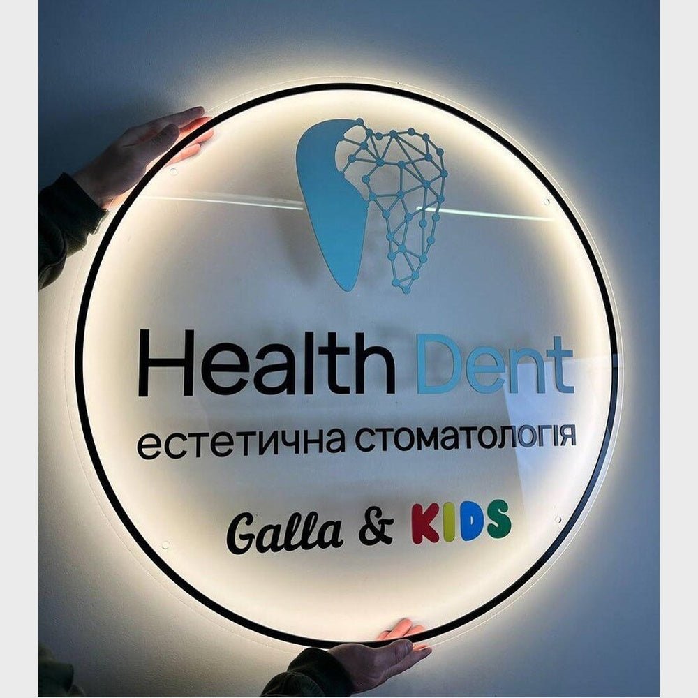 Health Dent Acrylic Business Logo Sign - Shineneon