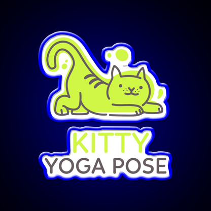 Health Yoga Cute Money Meditation Yoga Led Neon Sign Rgb Color