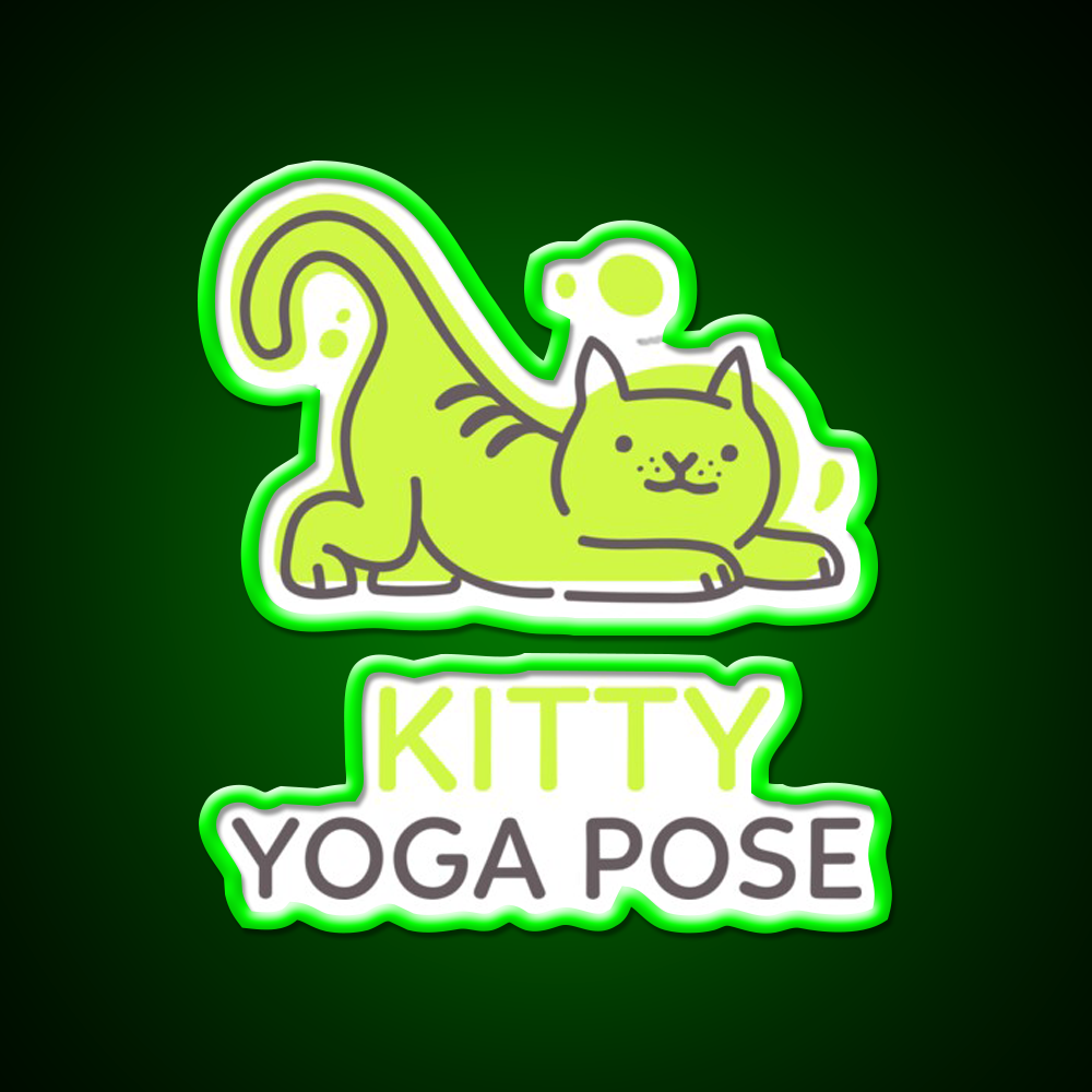 Health Yoga Cute Money Meditation Yoga Led Neon Sign Rgb Color