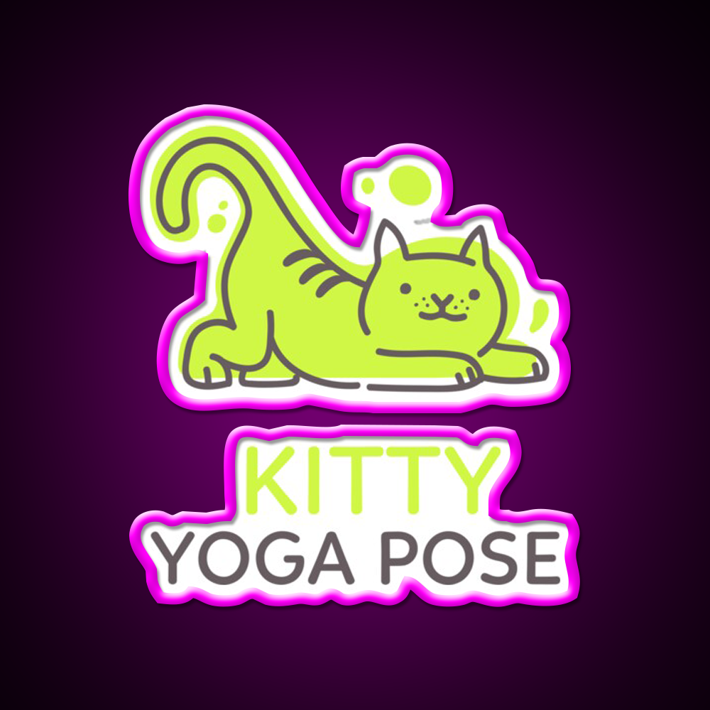 Health Yoga Cute Money Meditation Yoga Led Neon Sign Rgb Color