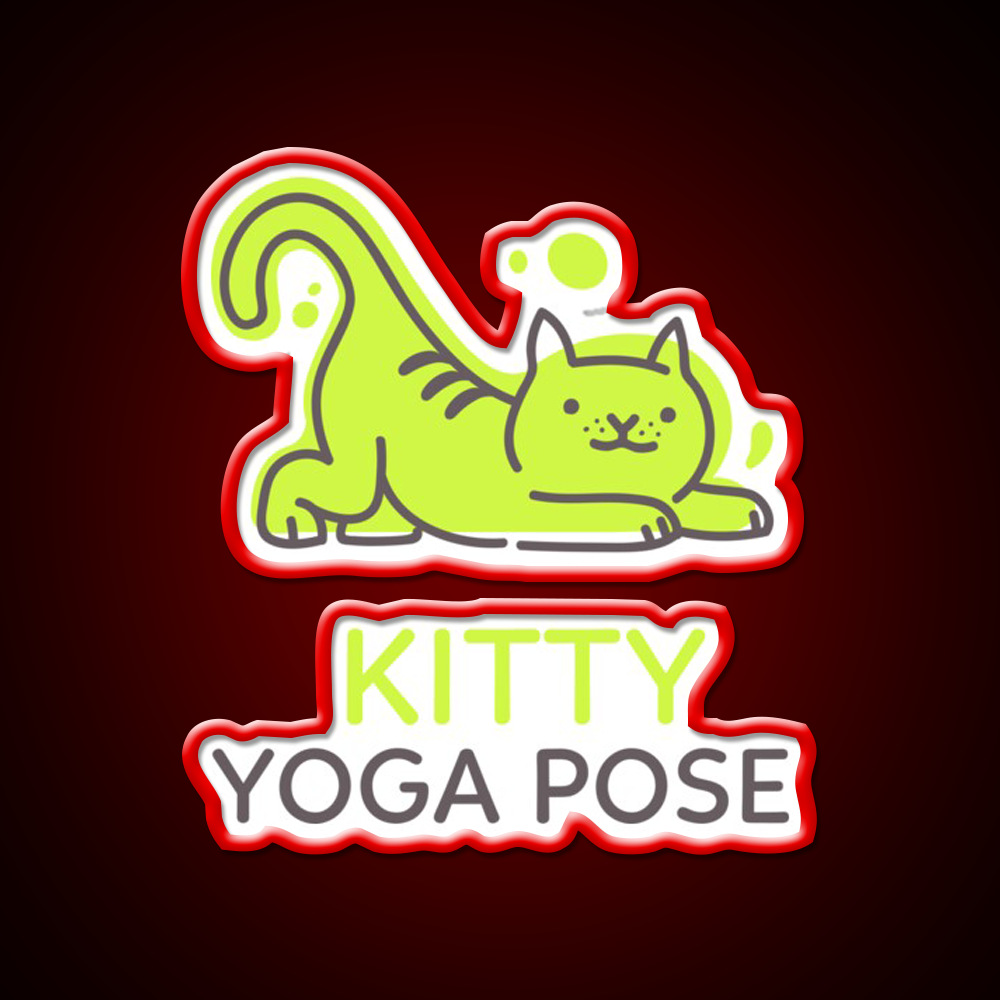 Health Yoga Cute Money Meditation Yoga Led Neon Sign Rgb Color