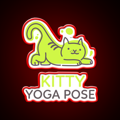 Health Yoga Cute Money Meditation Yoga Led Neon Sign Rgb Color