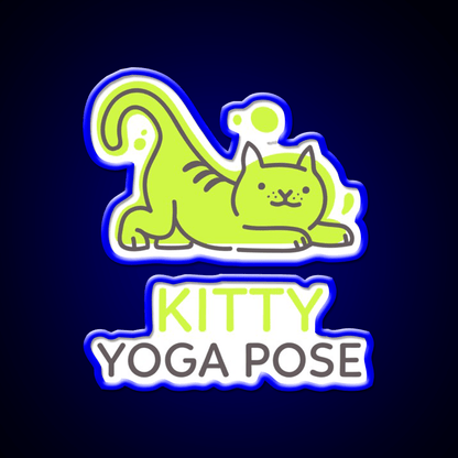 Health Yoga Cute Money Meditation Yoga Led Neon Sign Rgb Color - Shineneon