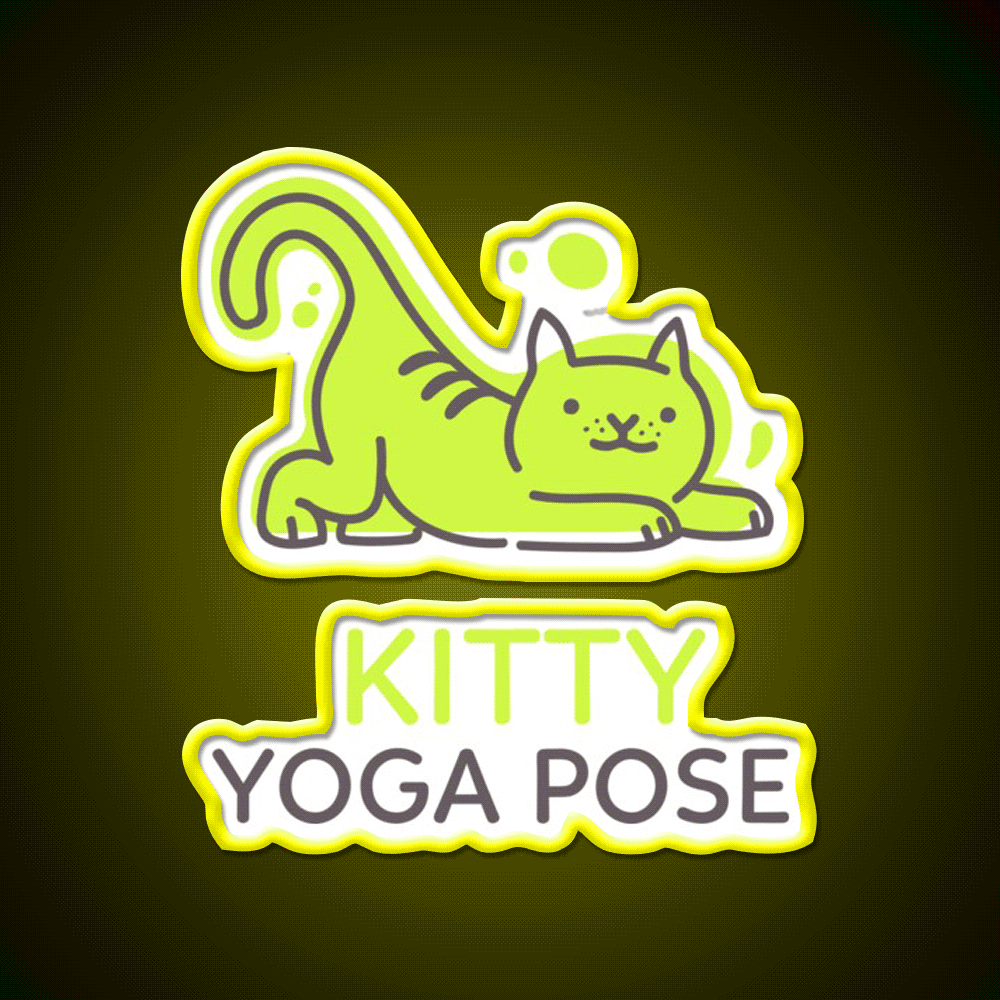 Health Yoga Cute Money Meditation Yoga Led Neon Sign Rgb Color