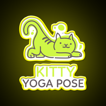 Health Yoga Cute Money Meditation Yoga Led Neon Sign Rgb Color