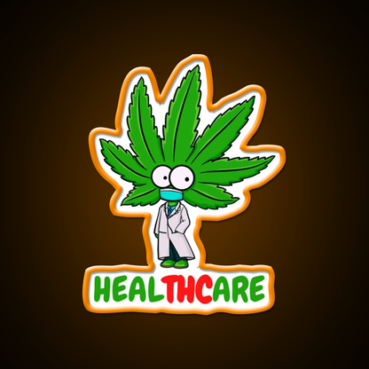 Healthcare Hemp Inspired Green Leaf Led Neon Sign Rgb Color - LED neon sign view 6