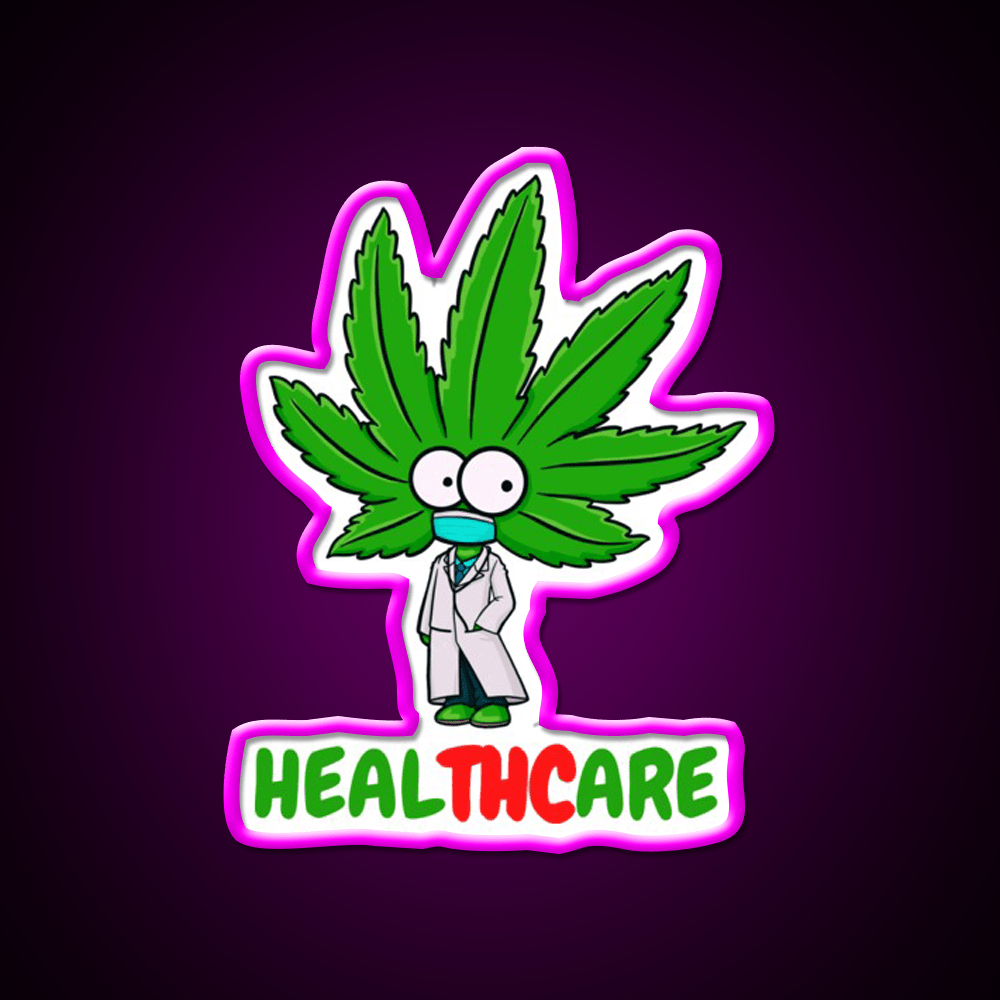 Healthcare Hemp Inspired Green Leaf Led Neon Sign Rgb Color - Shineneon