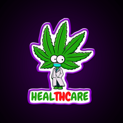 Healthcare Hemp Inspired Green Leaf Led Neon Sign Rgb Color - Shineneon