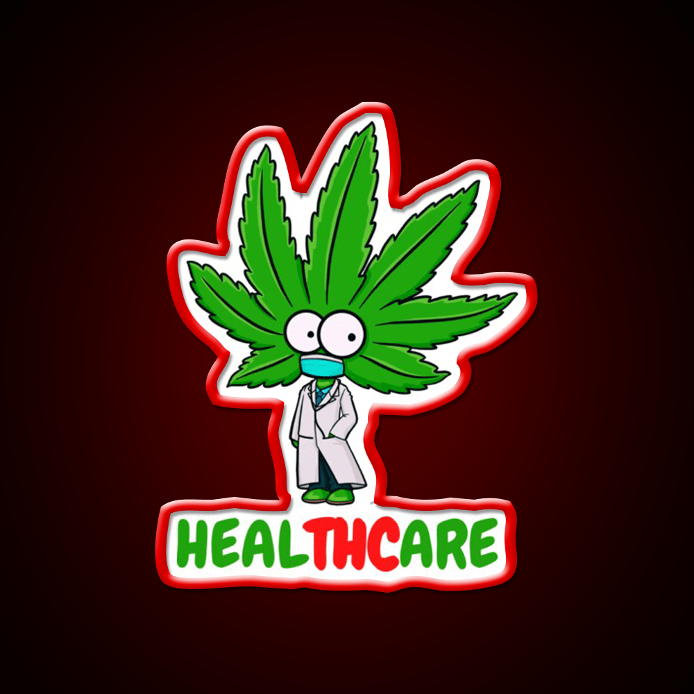 Healthcare Hemp Inspired Green Leaf Led Neon Sign Rgb Color - Shineneon