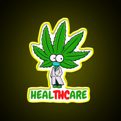 Healthcare Hemp Inspired Green Leaf Led Neon Sign Rgb Color - Shineneon