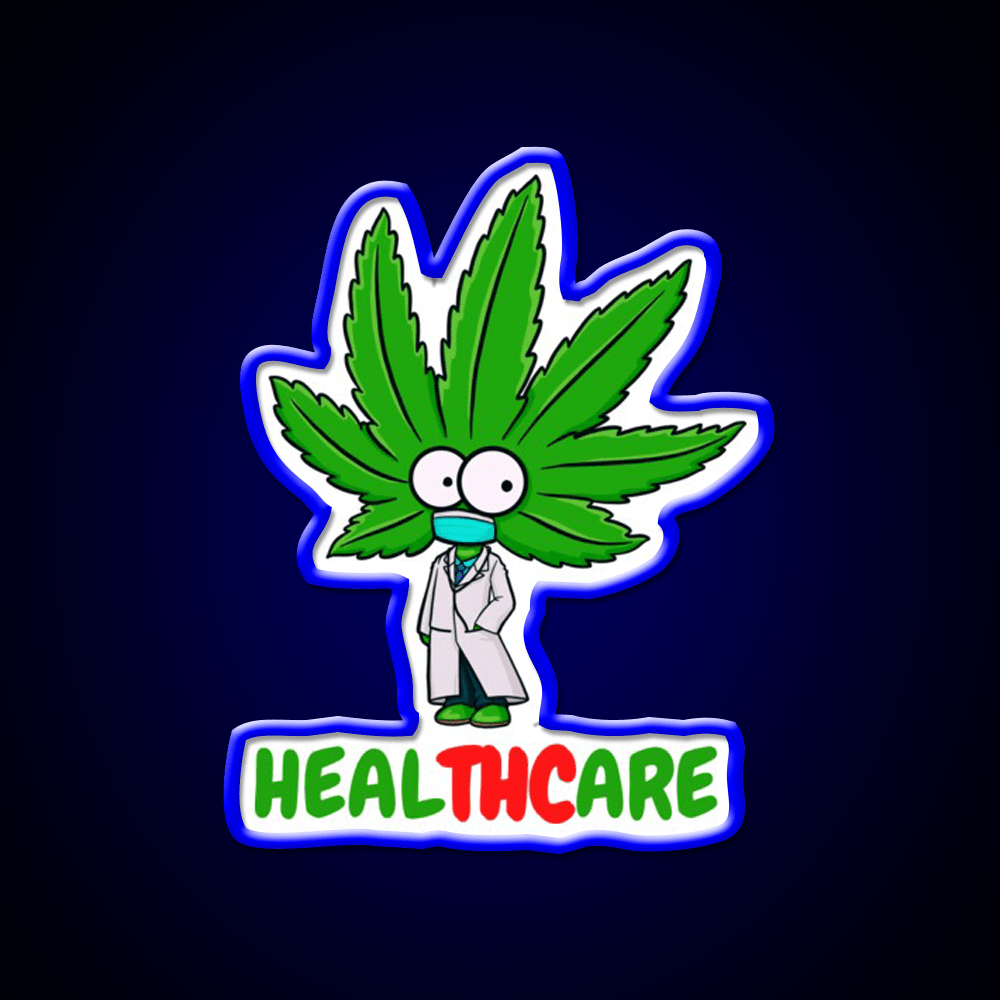 Healthcare Hemp Inspired Green Leaf Led Neon Sign Rgb Color - Shineneon