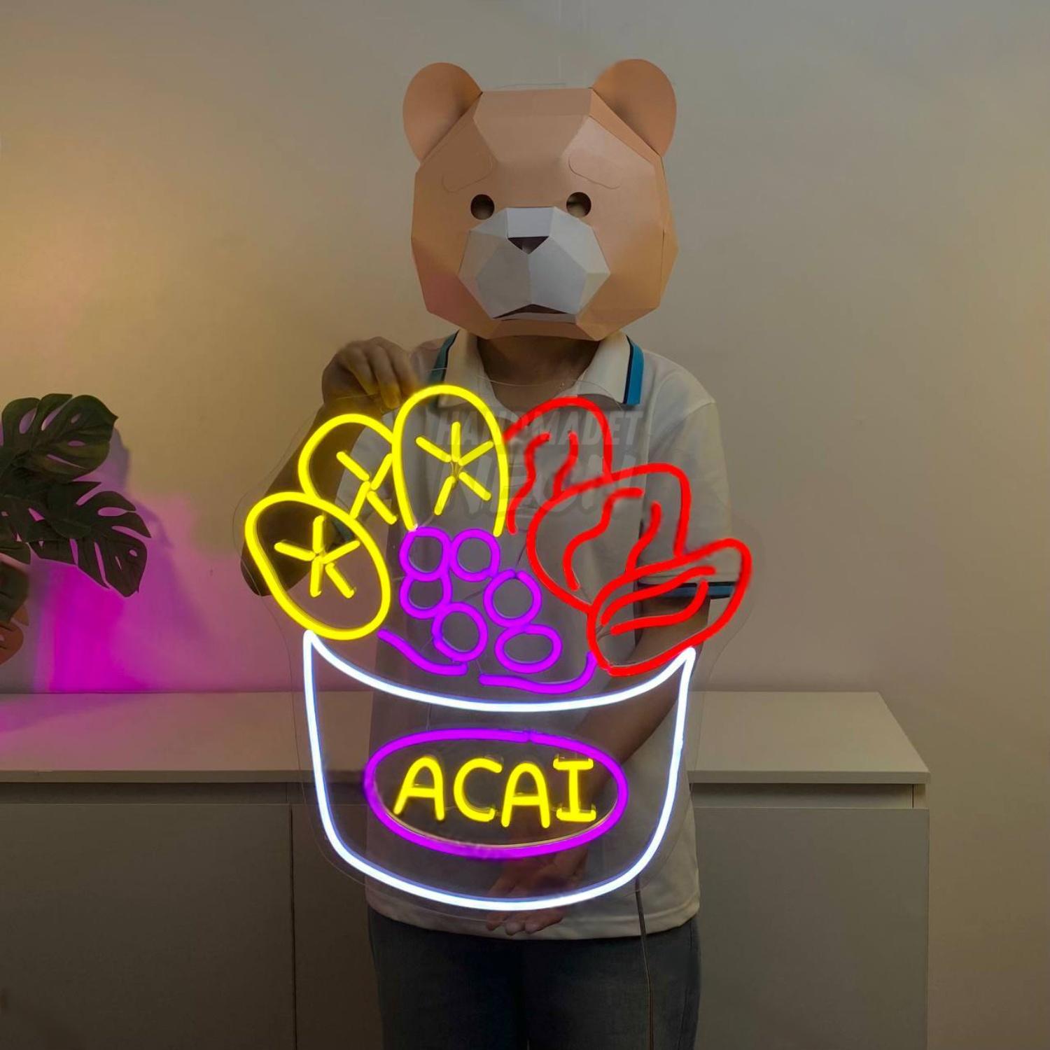 Healthy Acai Led Neon Sign Food Led Neon Sign | Shineneon