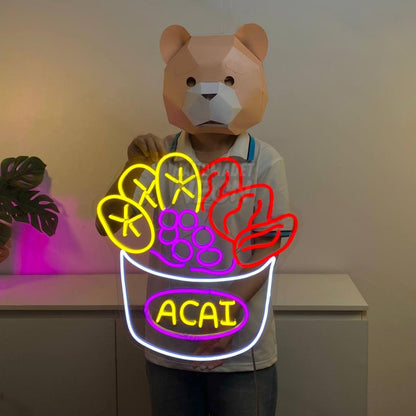 Healthy Acai Led Neon Sign Food Led Neon Sign | Shineneon
