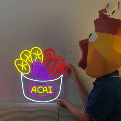 Healthy Acai Led Neon Sign Food Led Neon Sign | Shineneon