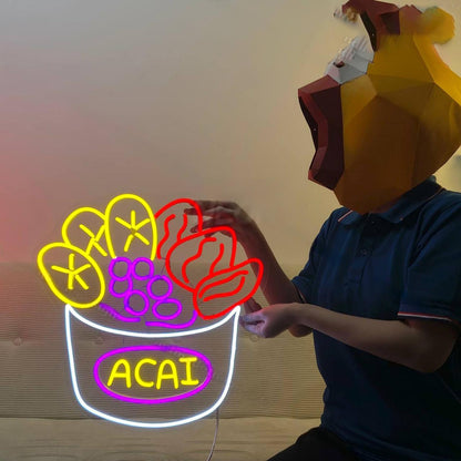 Healthy Acai Led Neon Sign Food Led Neon Sign | Shineneon