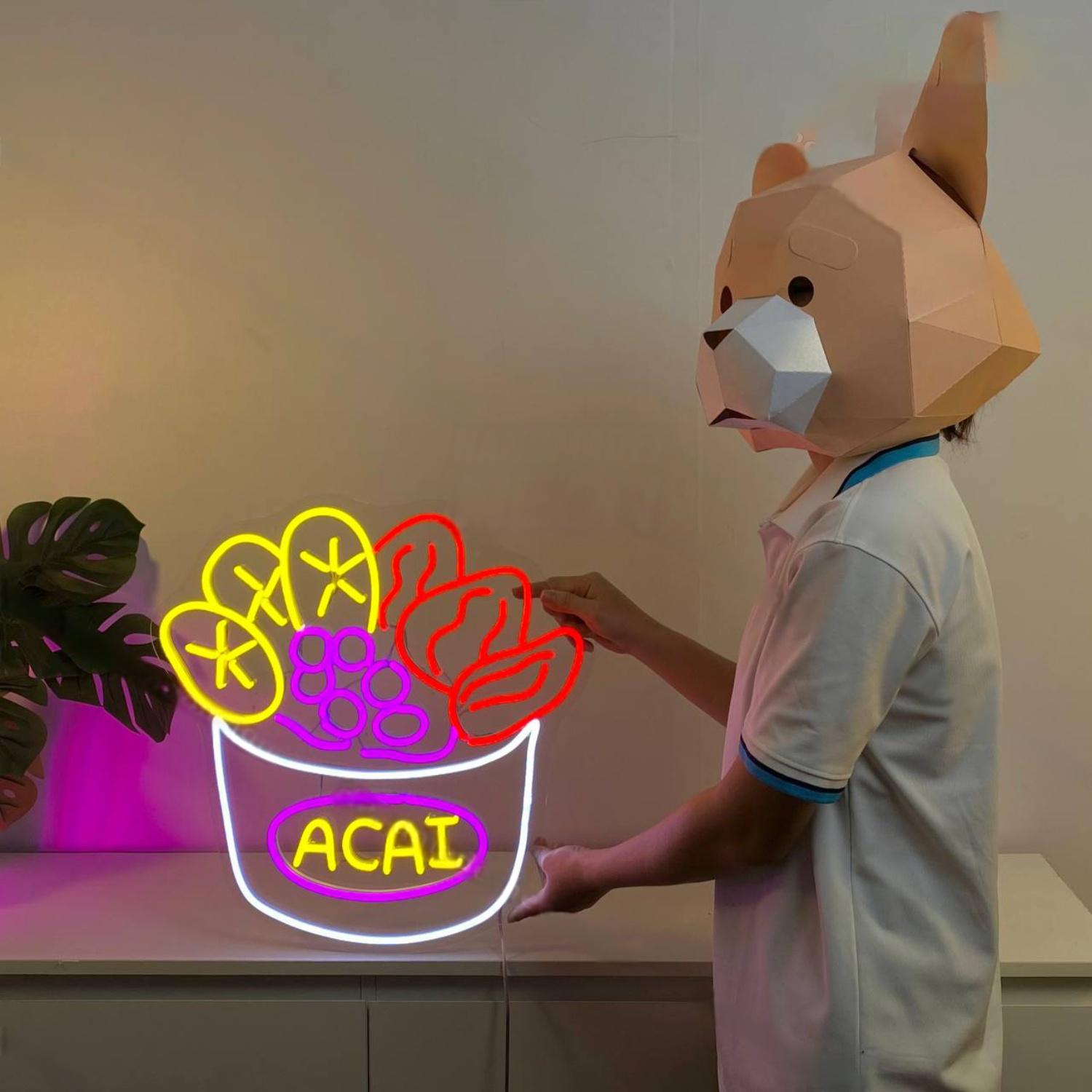 Healthy Acai Led Neon Sign Food Led Neon Sign | Shineneon