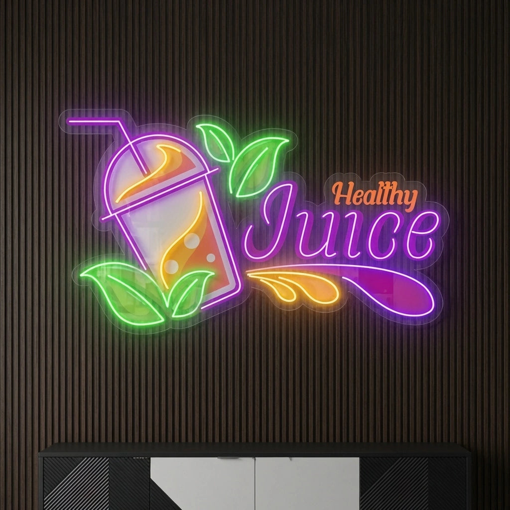 Healthy Juice LED Neon Sign - 01 Original Product Image