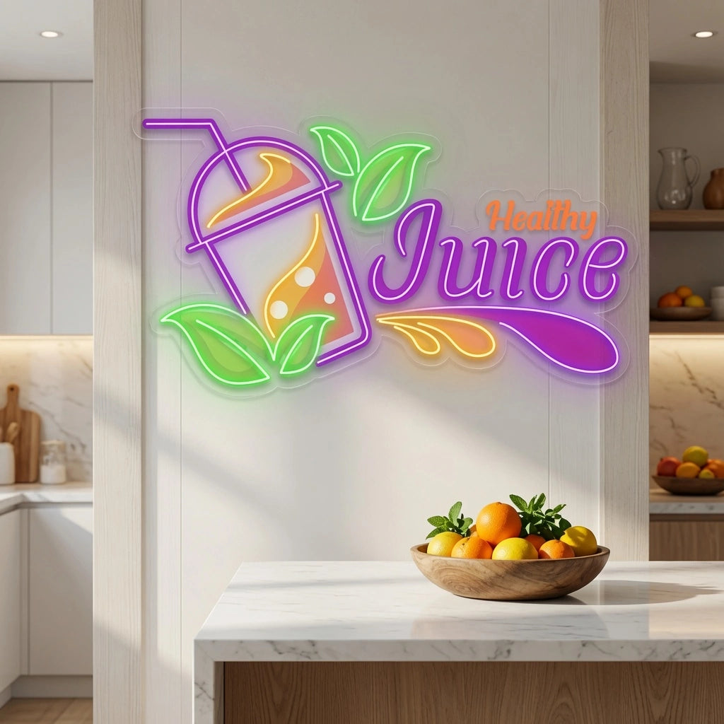 Healthy Juice LED Neon Sign - 02 High-Converting Product Image