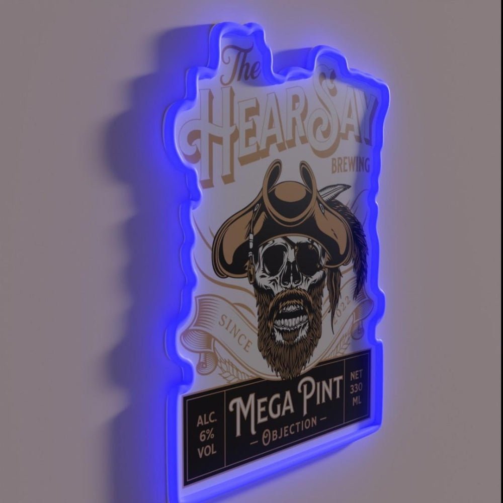 Hearsay Mega Pint Brewing Objection Mega Pint Rgb Led Neon Sign - Shineneon