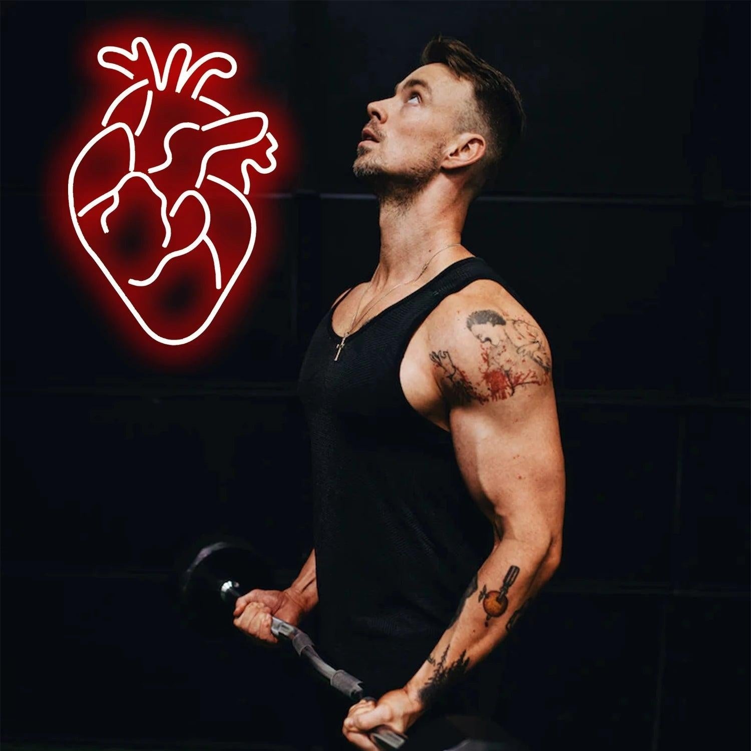 Heart Anatomy Red Led Neon Sign For Indoor Decor Bars Medical Spaces - Shineneon