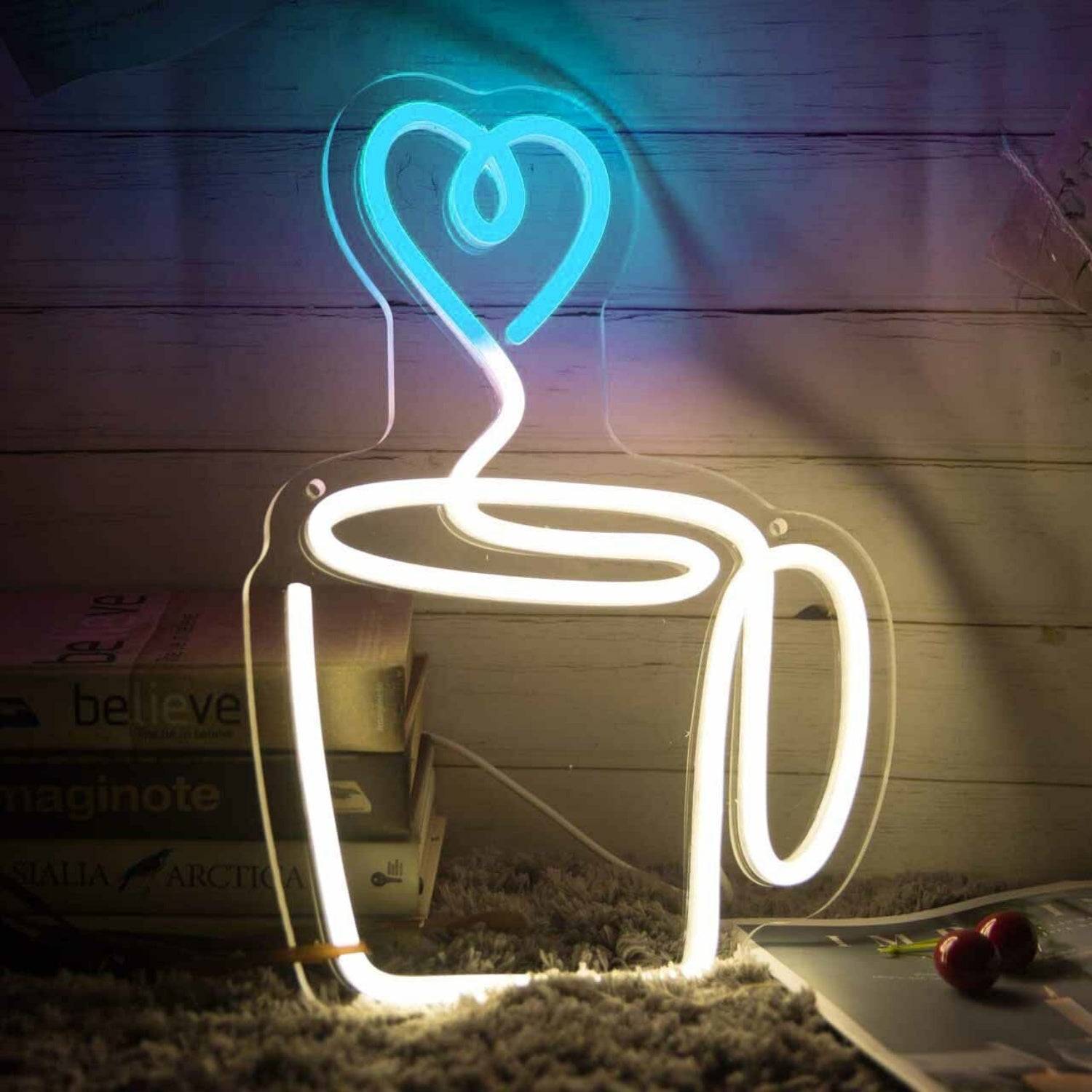 Heart Aroma Coffee Cup Led Neon Sign | Shineneon