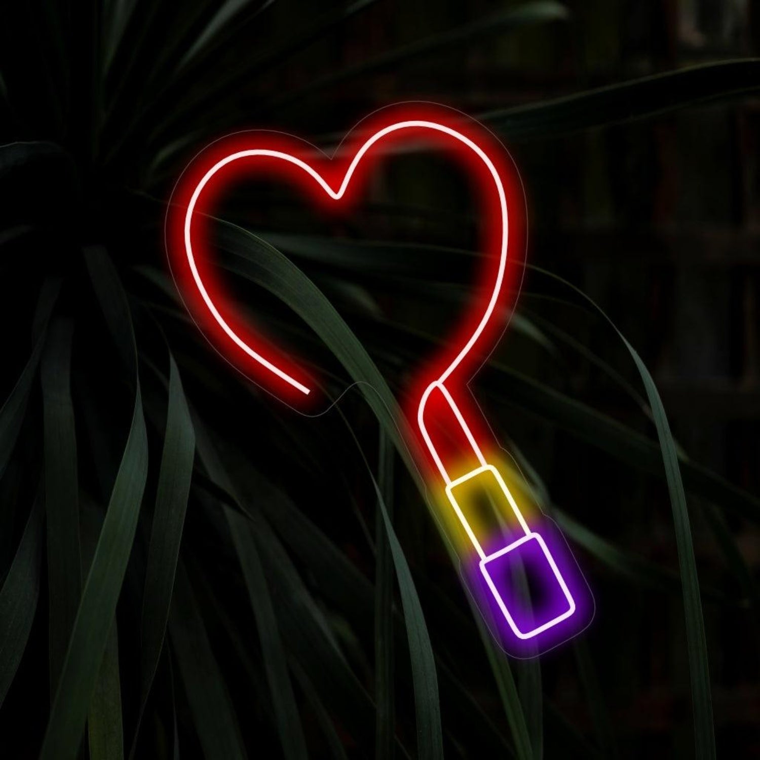 Heart Arrow Led Neon Sign With Red Yellow Purple Gradient For Home Bedroom Wall Decor - Shineneon