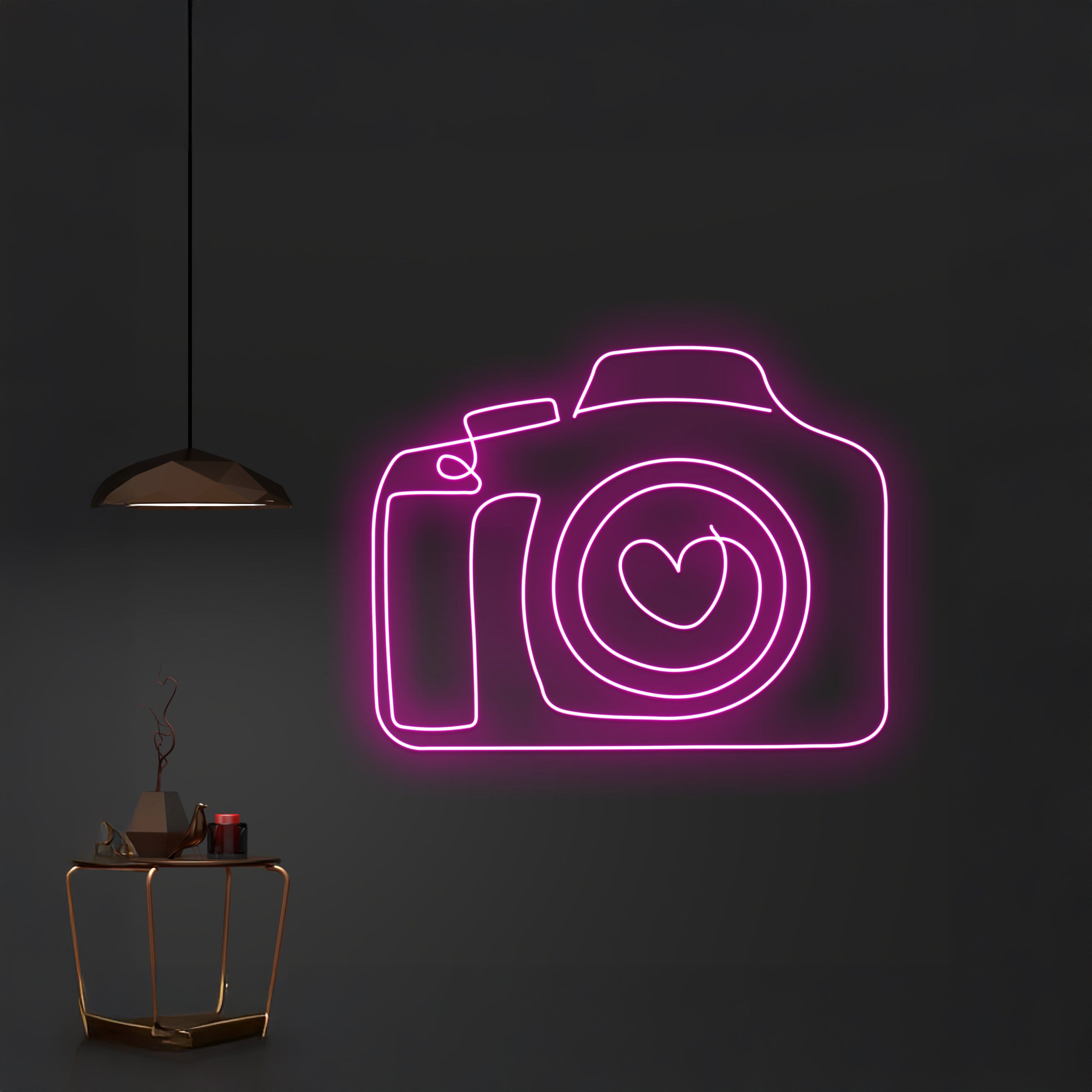 Heart Camera Neon Sign | Shineneon