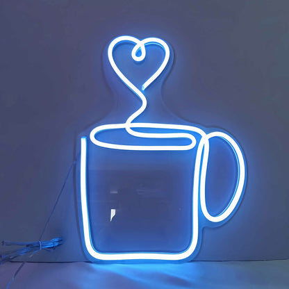 Heart Coffee Cup Led Neon Sign | Shineneon